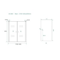 Dubbele Pendel-Nisdeur 6 Mm Nano Glas (ALLE MATEN)