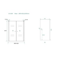 Dubbele Pendel-Nisdeur 6 Mm Nano Glas (ALLE MATEN)