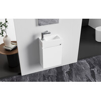 Fonteinkast Creavit Aloni Kleur Wit Onderkast Wastafel En Met Spiegel 40x22x60cm