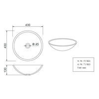Opzetwaskom Wiesbaden Valerie Solid Surface 43x43x13 cm Mat Zwart