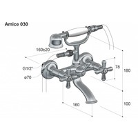 Amice Opbouw Badmengkraan 030 Chroom