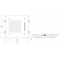Mate Hoofddouche Vierkant Met Waterval En Nevel 50 Cm M145