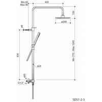 Thermostatische Regendouche Set Buddy Sds 1