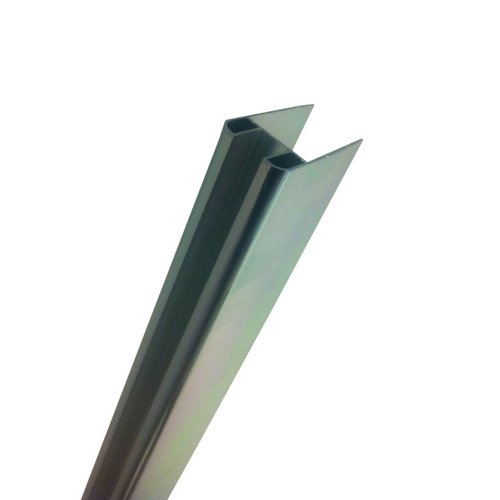 Chroom Glasprofiel Voor Muurprofiel Glaswand 10 Mm 200 Cm 