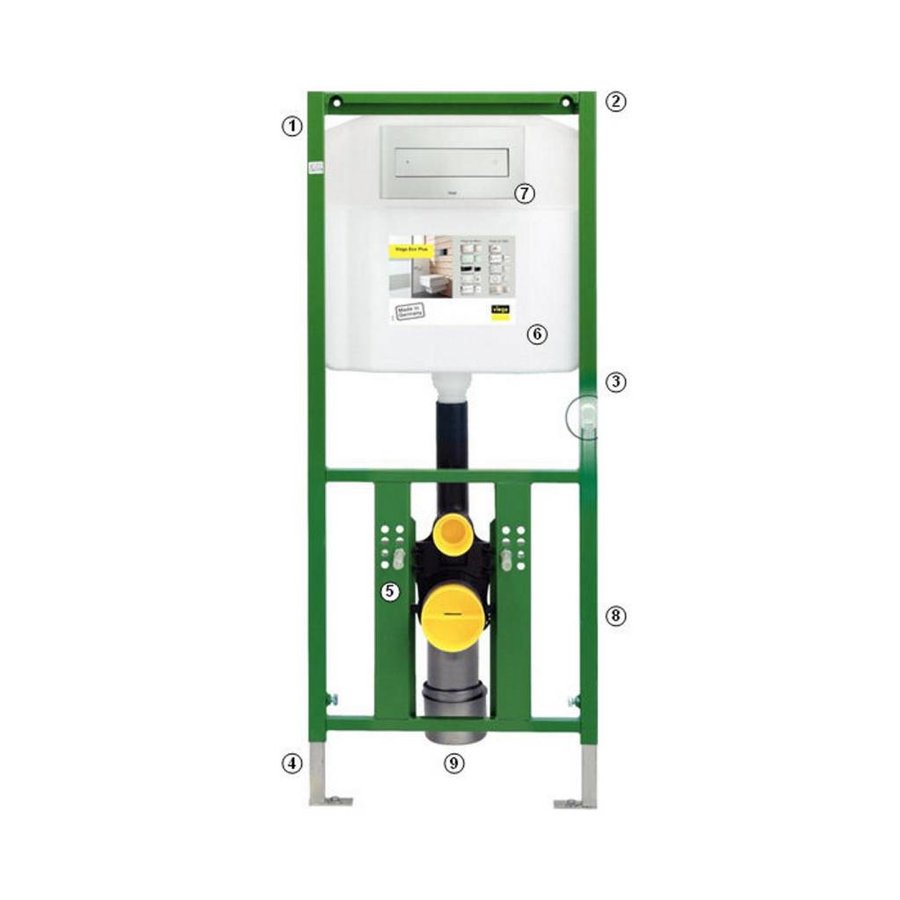 Eco Plus Inbouwreservoir 113 Cm Hoog Met 3-6-9 Liter Spoeling