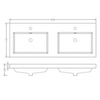 Badkamermeubel Luna 120X47 Wit (4 Laden)