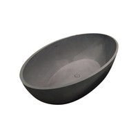 Vrijstaand Bad New Stone Lava 180X85X52Cm Solid Surface