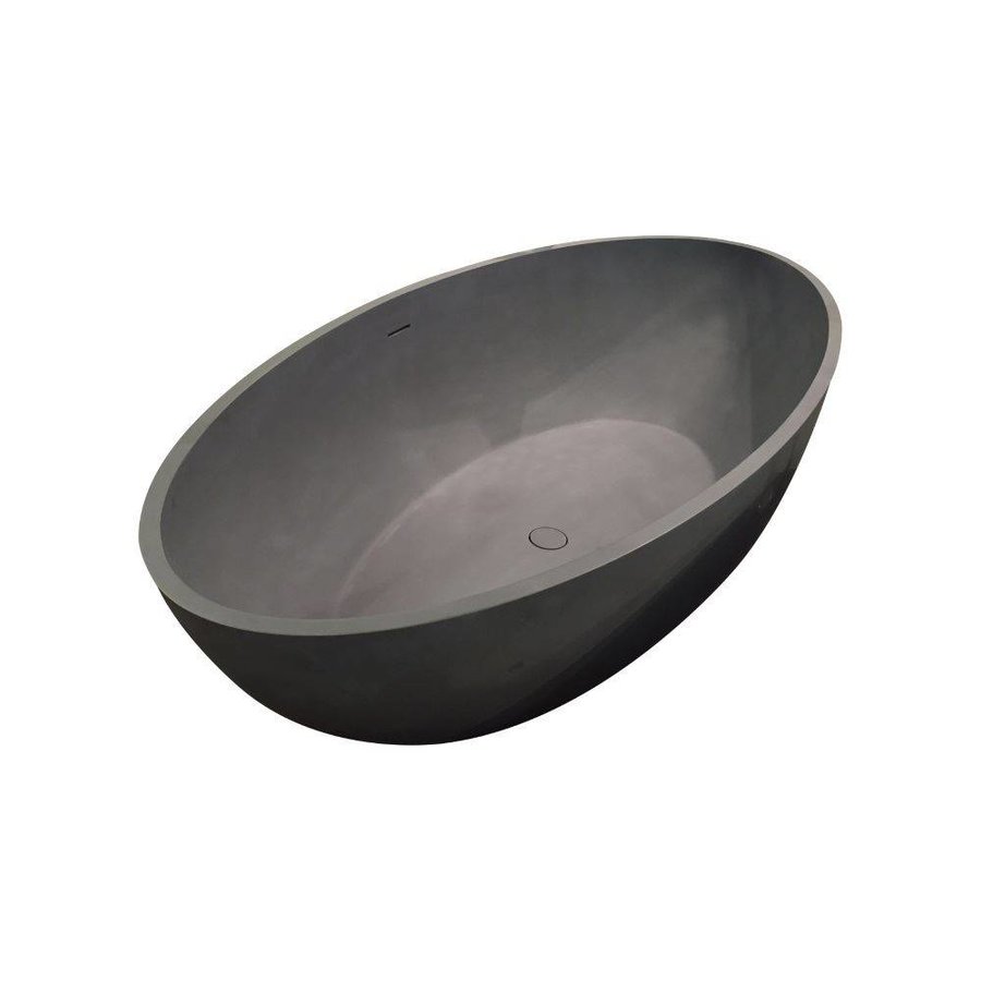 Vrijstaand Bad New Stone Lava 180X85X52Cm Solid Surface