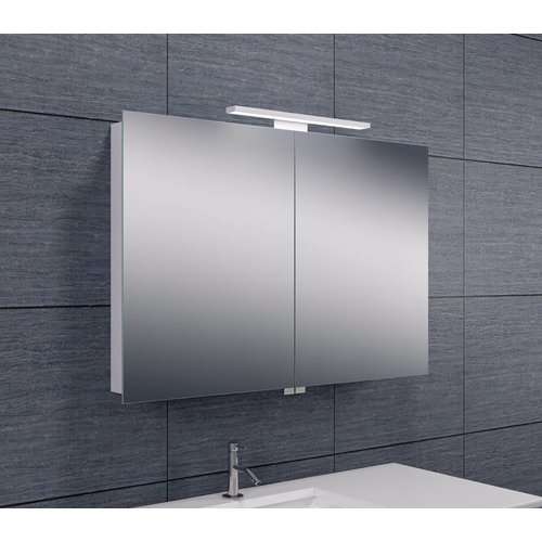 Spiegelkast Met Led Verlichting 90X60 Aluminium 