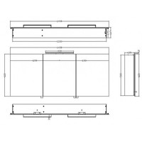 Spiegelkast Met Led Verlichting 140X60 Aluminium