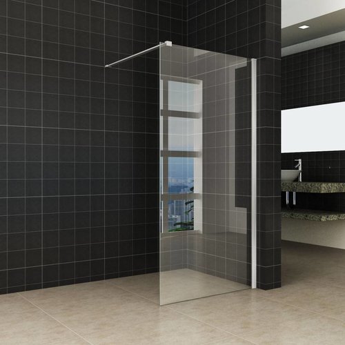 Douchewand Met Rvs Profiel 100X200 Cm 10Mm Nano Glas 