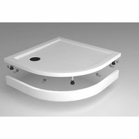 Douchebak Acryl 1/4 10 cm Hoog Rond 90X90 Wit