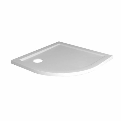 Douchebak Acryl 1/4 10 cm Hoog Rond 90X90 Wit 