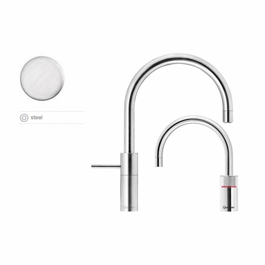 Nordic Round Twintaps Steel met Boiler Combi/Combi+