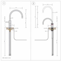 Nordic Round Twintaps Steel met Boiler Combi/Combi+