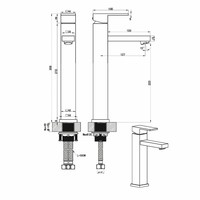 Wastafelmengkraan A-Line Hoog Model Chroom