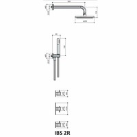 Thermostatische Inbouw Douche Set Laddy Met 2 Stopkranen Ibs 2R