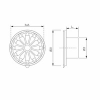 Deurrooster Retro Rond 18.5 cm