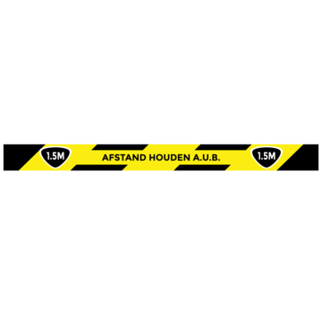 Vloersticker 1,5 meter afstand houden A.U.B