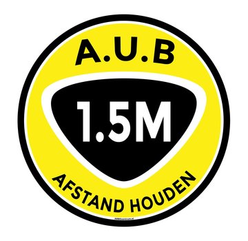 Vloermarkering sticker 1,5 meter afstand houden