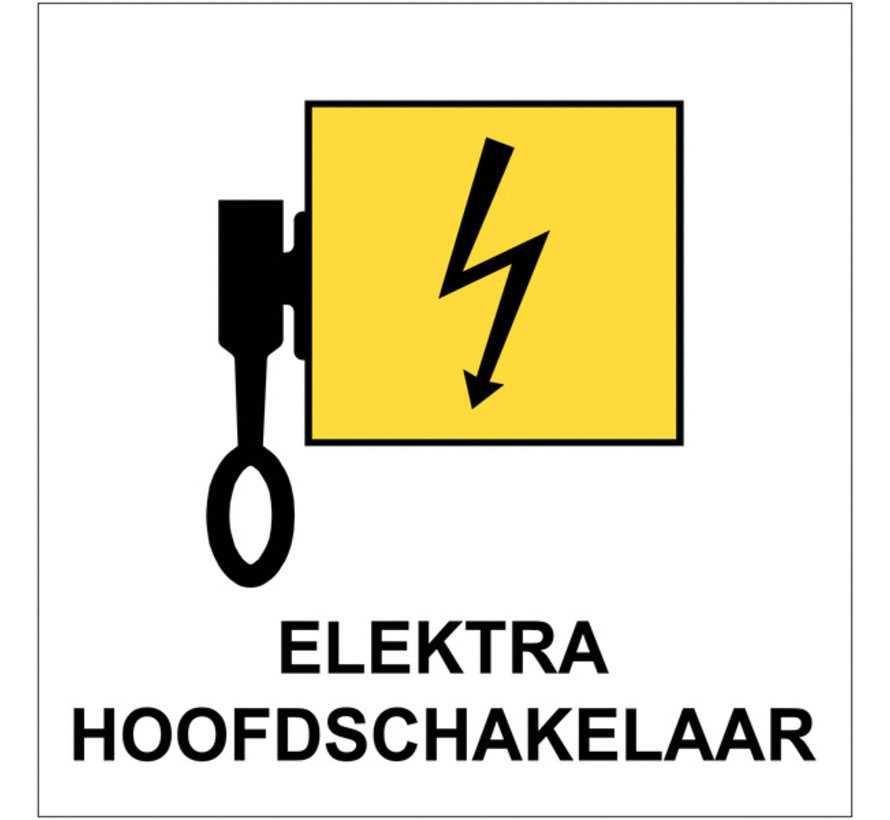 Hoofdafsluiting elektra sticker ARBO centrum