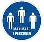 Maximaal 3 personen