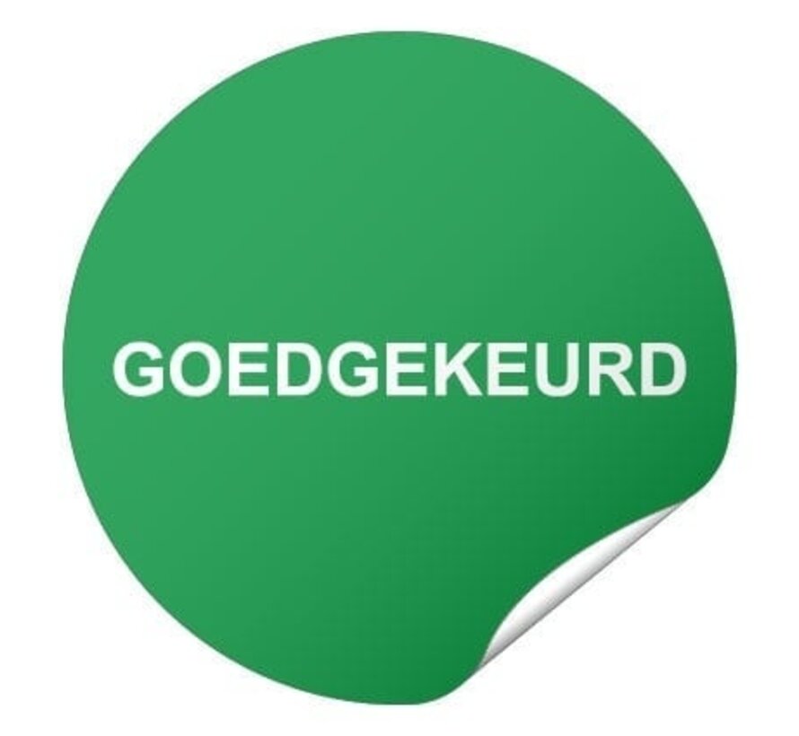 Keuringssticker goedgekeurd