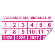 Keuringssticker volgende keuringsdatum rechthoek