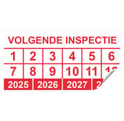 Keuringssticker volgende inspectie rechthoek