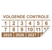 Keuringssticker volgende controle rechthoek