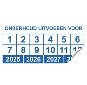 Keuringssticker onderhoud uitvoeren voor rechthoek