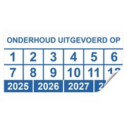 Keuringssticker onderhoud uitgevoerd op rechthoek