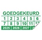 Keuringssticker goedgekeurd rechthoek