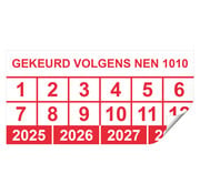 Keuringssticker gekeurd volgens NEN 1010 rechthoek