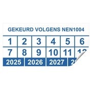 Keuringssticker gekeurd volgens NEN 1004 rechthoek