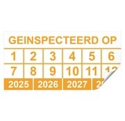 Keuringssticker geïnspecteerd op rechthoek