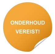 Keuringssticker onderhoud vereist