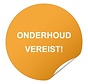 Keuringssticker onderhoud vereist