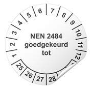 Keuringssticker NEN 2484 goedgekeurd tot