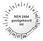 Keuringssticker NEN 2484 goedgekeurd tot