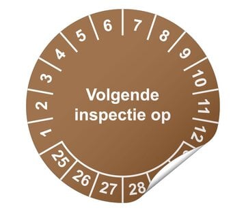 Keuringssticker Volgende inspectie op