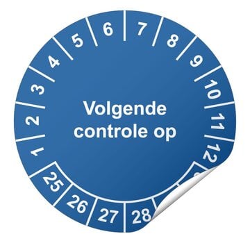 Keuringssticker Volgende controle op