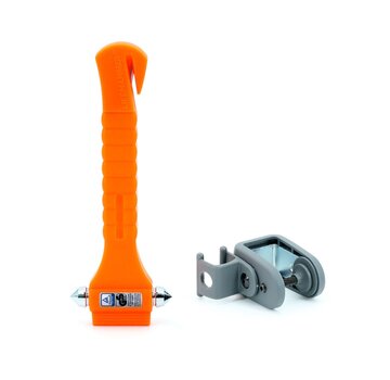 Lifehammer met gordelsnijder in wandhouder