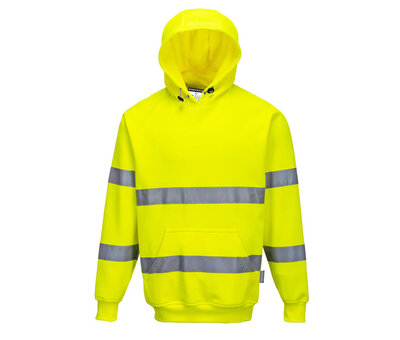 Reflecterende hoodie geel