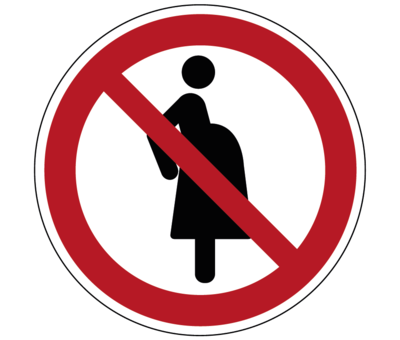 Verboden voor zwangere vrouwen pictogram