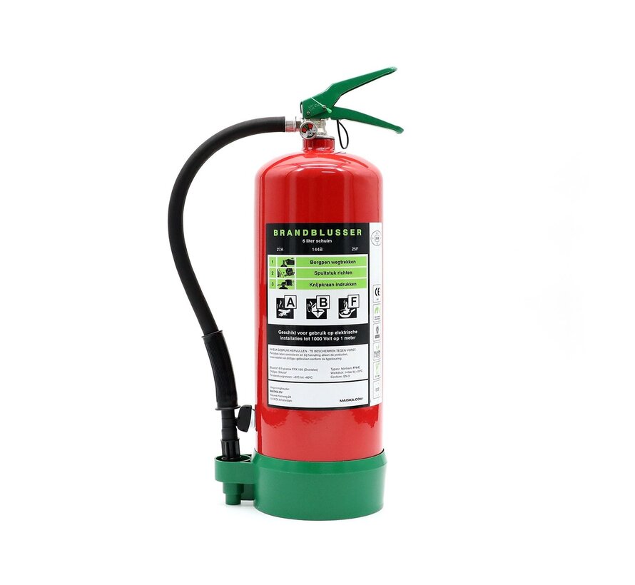 6 liter sproeischuimblusser PFAS-/fluorvrij ABF