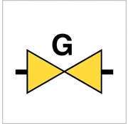 Arbowinkel Gasafsluiter sticker