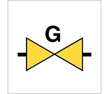 Arbowinkel Gasafsluiter sticker