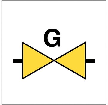 Arbowinkel Gasafsluiter sticker