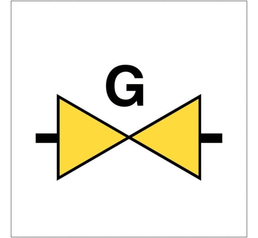 Gasafsluiter sticker Arbowinkel